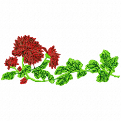 Flowers And Tree Embroidery Design 7